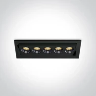 ONE LIGHT Ugradbena lampa led 12w ww ip20 38deg 230v crna dm51012h/b/w