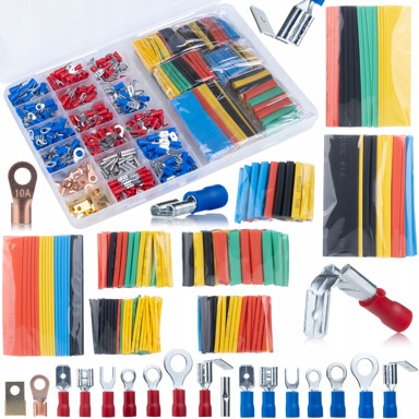 ROSFIX Set izoliranih konektora i termoskupljajućih cijevi, 600 V, PVC, bakar, 678 dijelova