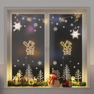 Božićna svjetla Silueta Djeda Mraza, 2 kom, 35 LED, toplo bijela