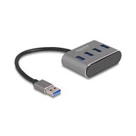 DELOCK USB Koncentrator, 4 USB-A 3.0, 1 USB-A za punjenje, sivi