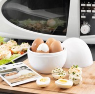 INNOVAGOODS Kuhalo za jaja Boilegg, za mikrovalnu pećnicu, s kuharicom