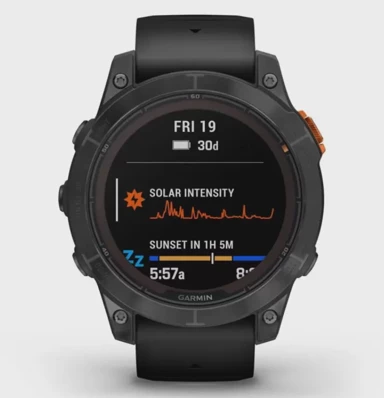 GARMIN Pametni sat Fenix 7 Pro Solar tamnosivi s crnim remenom