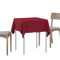 Tkanina za stol 5 kom kvadratna 90 x 90 cm, vinskocrvena