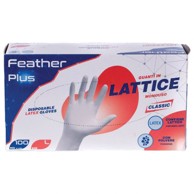 FEATHER Pribor za čišćenje-rukavice latex-bez pudera PK100 bijele M