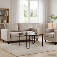 Stolić za kavu 100 x 100 x 45 cm, dimljeni hrast