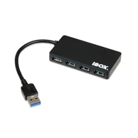 IBOX USB hub IUH3F56 INTERFACE USB 3.2 GEN 1 TYPE-A 5000 Mbit/s, crna