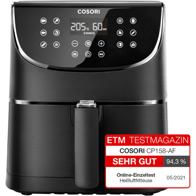 COSORI Friteza na vrući zrak CP158-AF, 5,5 l, 1700 W, crna