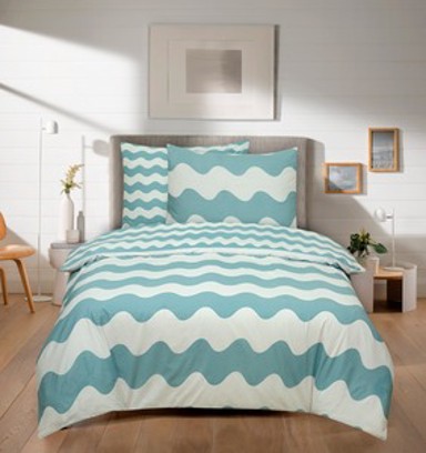 ESSENZA Posteljina Marine, 140 x 200 + 60 x 80 cm, plavi valovi