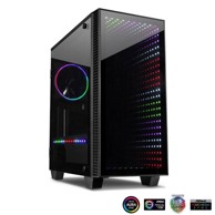 INTER-TECH Kućište X-608 Infinity, mid tower, ATX, kaljeno staklo, crno