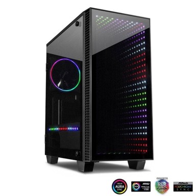 INTER-TECH Kućište X-608 Infinity, mid tower, ATX, kaljeno staklo, crno