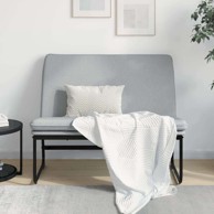 Klupa 100×75×76 cm tkanina, svijetlosiva