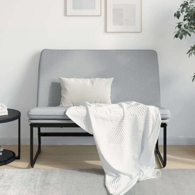 Klupa 100×75×76 cm tkanina, svijetlosiva