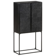 Komoda 60 x 30 x 120 cm, masivno drvo bagrema i manga, crna