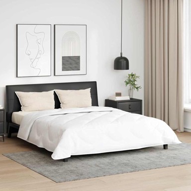 Poplun s jastukom 3 kom. bijeli 200 x 220 cm mikrofibra