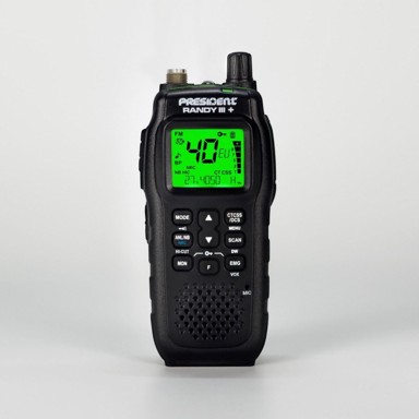 PRESIDENT Randy III Plus CB radio, AM/FM, prijenosni, crni