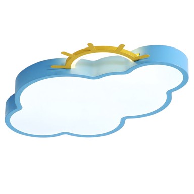 LUMELA LED stropna svjetiljka za dječju sobu, prigušiva, oblak, plava, s daljinskim upravljačem