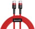 BASEUS Podatkovni kabel Cafule Type-C PD 2.0/QC 3.0/60 W/20 V/3 A, 2 m, crveni CATKLF-H09