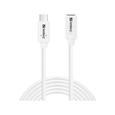 SANDERG USB-C produžni kabel, 2 m, crni (USB 3.1, 100W)