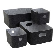 CASA SELECCIÓN Tekstilne košare u setu 4 kom 36x27x16 cm 