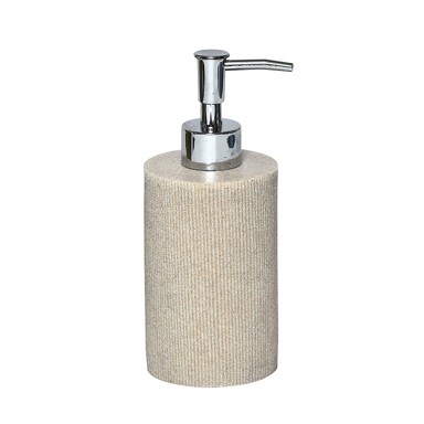 TENDANCE Dozator za sapun, poliresin, uzorak pruge, bež