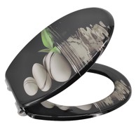 MDF Sporospuštajuća WC daska Stil crni kamen