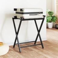 Stalak za prtljagu, 68.5 x 38 x 58 cm, bambus, crni