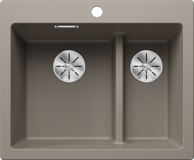 BLANCO Sudoper PLEON 6 SPLIT InFino SILGRANIT, s daljinskim upravljačem, tartufo