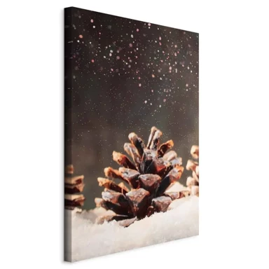 Slika Winter Pine Cone, jednodijelna, okomita, 60x90 cm