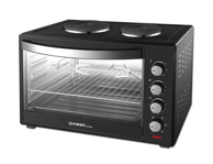 FIRST AUSTRIA Električna konvekcijska pećnica prvo 60L, 2 x hob, 3400W