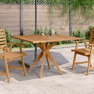 Vrtni stol četvrtasti 110 x 110 x 75 cm masivno bagremovo drvo