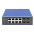 DIGITUS Switch Industrial PoE DN-651153, neupravljani, 8x GE RJ45 (PoE), 4x GE SFP