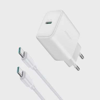 JOYROOM Punjač USB-C PD 30W QC SFC + 1m USB-C kabel, bijeli, model JR-TCF24