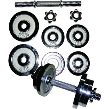 Set kromiranih utega, 10 kg
