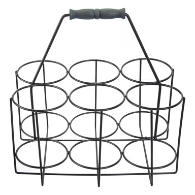 ORION Radka stalak za vino, metalni, 6 boca, brončani