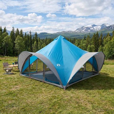 Tipi šator s krovom, za 18 osoba, poliester i čelik, plava