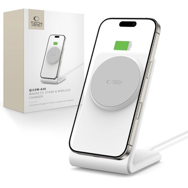 TECH-PROTECT Punjač bežični QI15W-A38 MagSafe 15W, bijeli