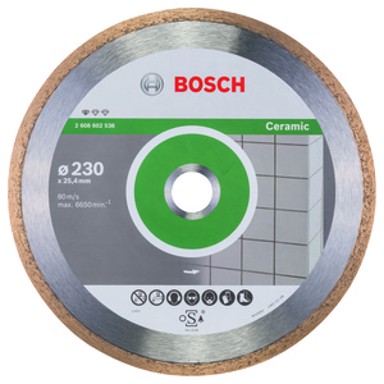 BOSCH Dijamantne rezne ploče Standard for Ceramic, siva