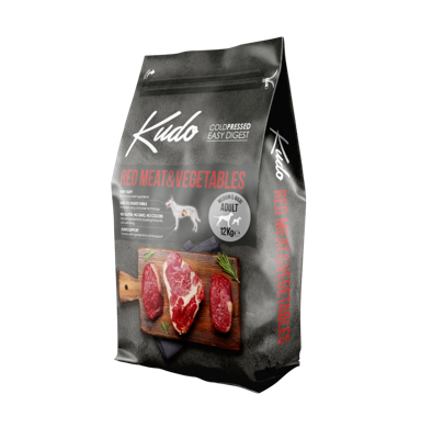 KUDO Suha hrana za pse Adult Medium/Maxi, crveno meso i povrće, 12 kg