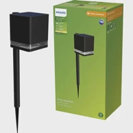 PHILIPS Vrtna solarna svjetiljka sa šiljkom Virona, 2700 K, crna