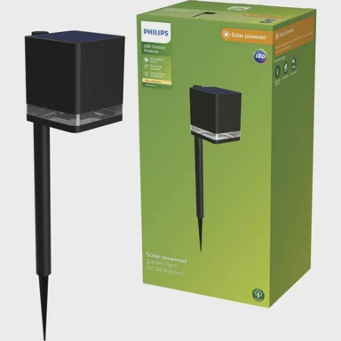PHILIPS Vrtna solarna svjetiljka sa šiljkom Virona, 2700 K, crna