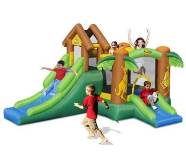 HAPPY HOP Dvorac na napuhavanje Klokan kuća, narančasti