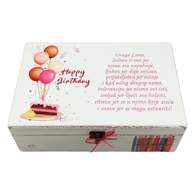 Unikatna kutija za rođendan Happy Birthday, model 2, roza