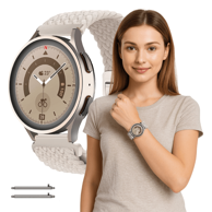 Pleteni remen za Garmin Vivoactive 6, 20 mm, bež