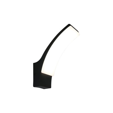 FEROTEHNA Zidna svjetiljka 12W 857lm 4000K IP44 PVC, crna