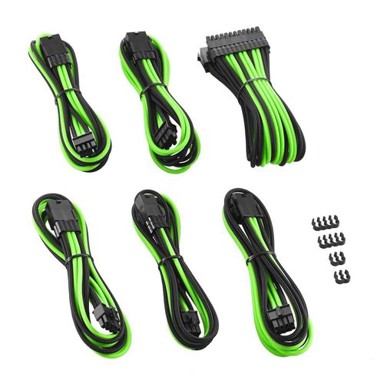 CABLEMOD Komplet za produženje kabela PRO ModMesh, LG, crno/svijetlozeleni 