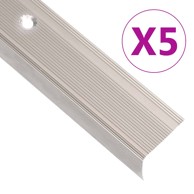Rubnjaci za stepenice L-oblika 5 kom aluminijski 90 cm bež