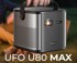 BYINTEK Projektor prijenosni 3D LED DLP UFO U80 MAX, Google TV, dvostruki WiFi, Bluetooth, punjiva baterija, daljinski upravljač, crni