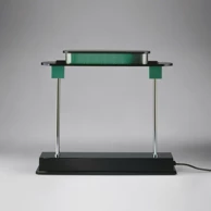 Stolna lampa Pausania, zelena/aluminij, 14 W, 3500K, 690 lm