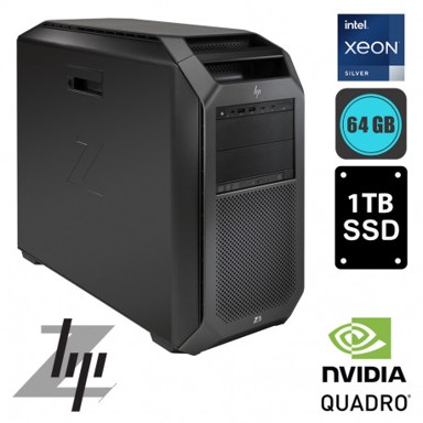 HP Stolno računalo Z8 G4 / 2× Intel Xeon Silver 4116, 64 GB RAM, 512 GB SSD NVMe + 3 TB HDD, NVIDIA Quadro P5000 16 GB, Windows Professional