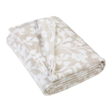 CATHERINE LANSFIELD Bež deka od flisa, 200x240 cm, Brooke Floral